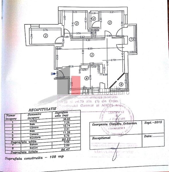 Grigore Alexandrescu, apartament trei camere premium, cladire regim exclusiv langa Ambasada Turciei.